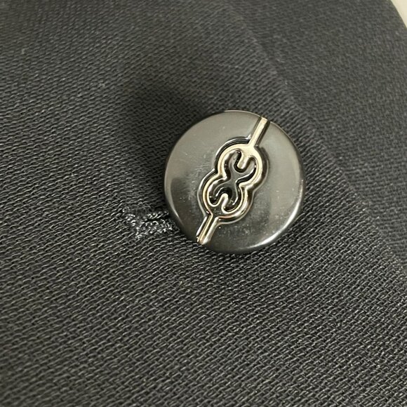 Escada Wool Blazer Jacket German Design Size 34 Grommet Detail MISSING BUTTON - Picture 12 of 16